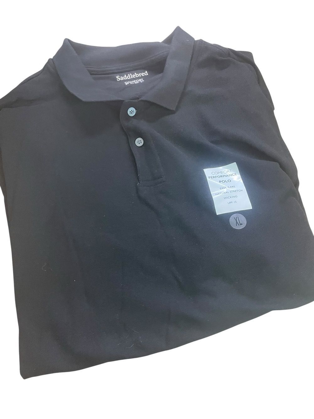 Saddlebred Men's Black Performance Polo Shirt new with  tags XL